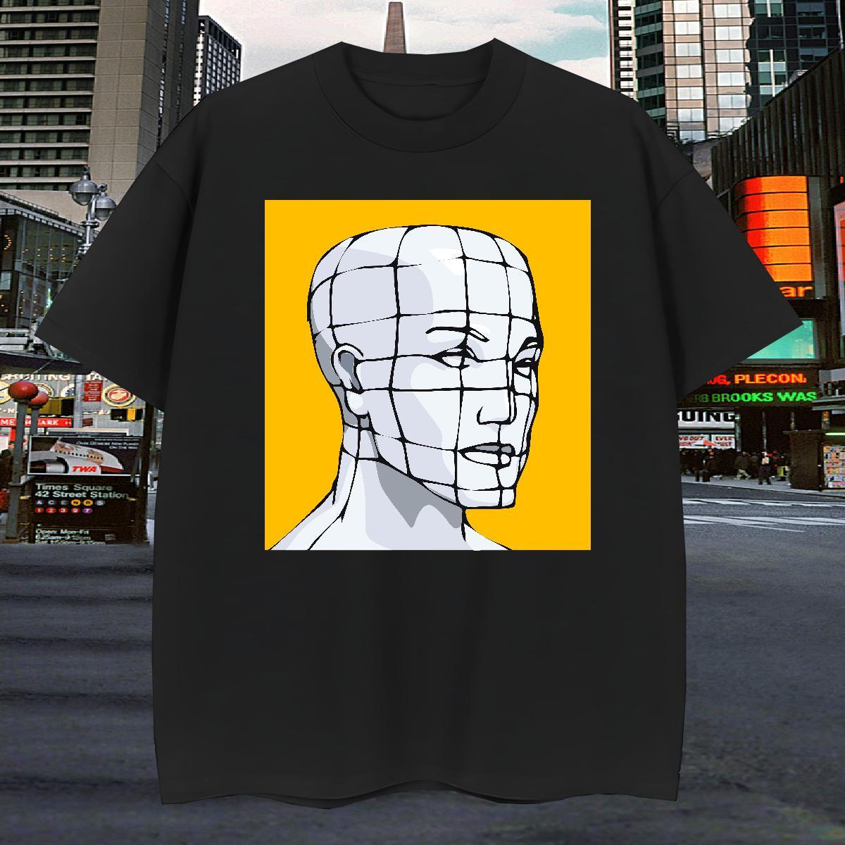 Man T Shirts 100% Cotton 230g portrait High Street Hip Hop Short Sleeve O-Neck Custom Print Oversized Men Tops Tees Designer Fashion Wholesale Tee Shi