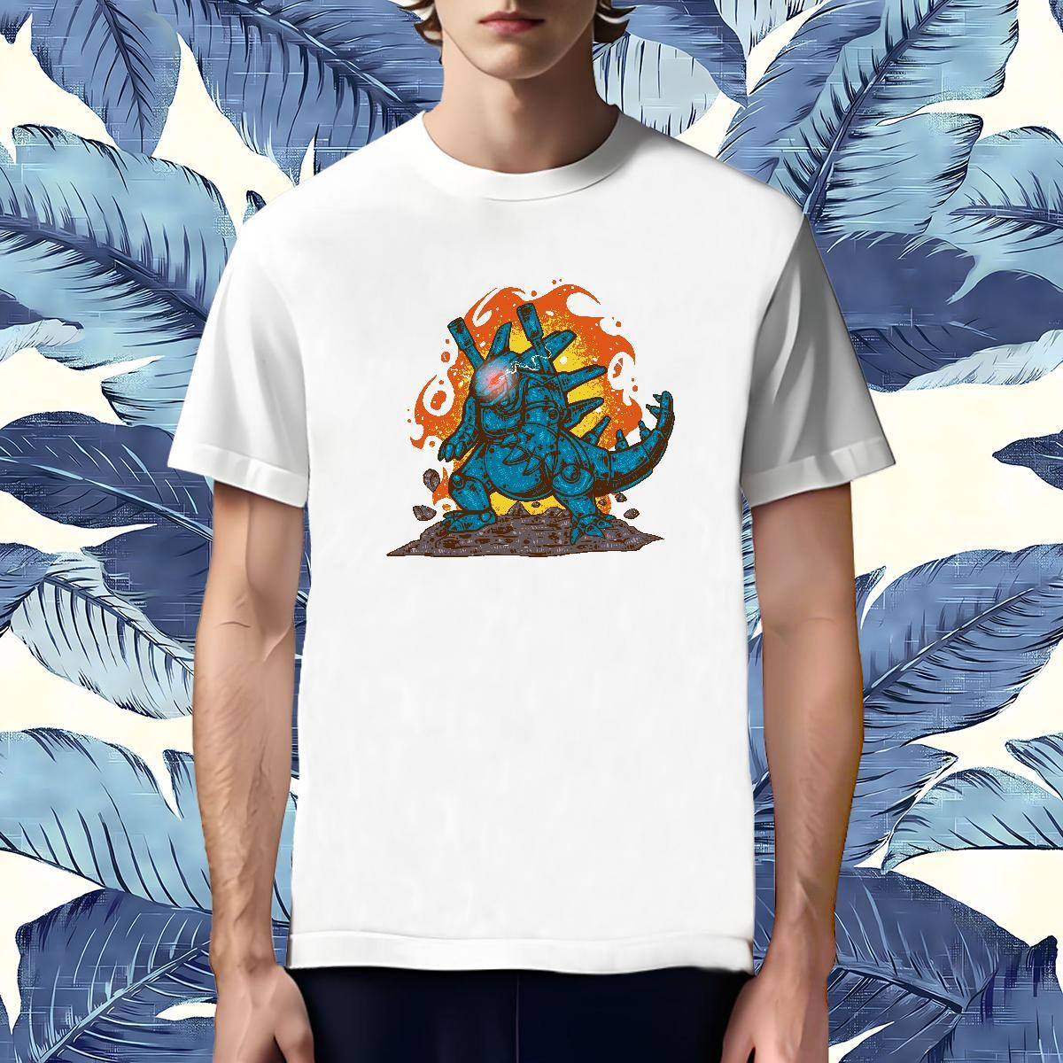 Unisex Man T Shirts dinosaur Breathable Short Sleeve Hip Hop DIY Logo Oversized 230g Cotton Men Tshirts New Designer Wear