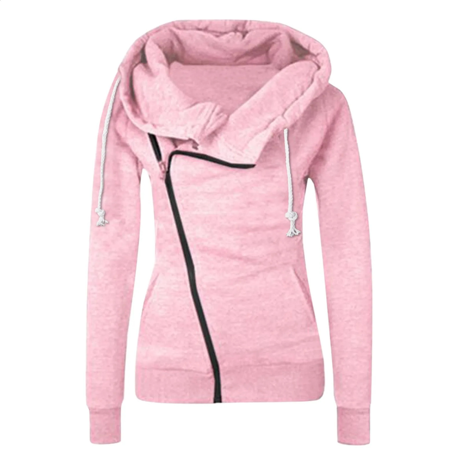 Autumn Winter Hoodie Womens Loose Sleeve Casual Pullover Hoodie Zipper Drawstring Shirt Long Womens Coat Streetwears moletom 240812