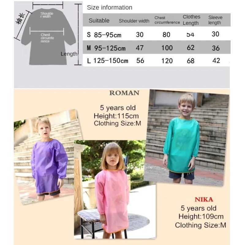 Bibs Burp Cloths Baby Boys Girls Feeding Bibs Long Sleeve Apron Waterproof for Kids School Painting Drawing Children DIY Art Scraft SmockL4812