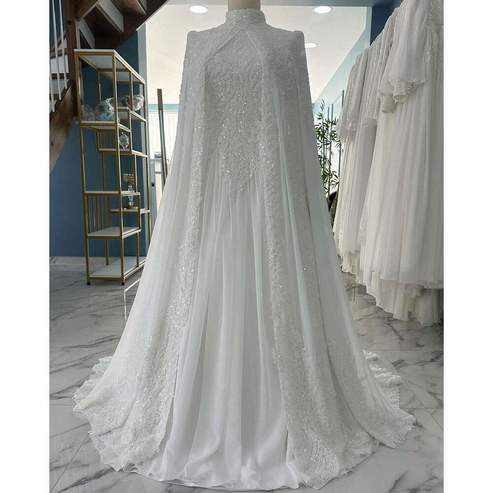 Two Piece Set A-E Gown Wedding Dresses Beading Sequins Lace Bridal Gowns Big Vestidos De Novia Custom Size Colour 0227Lz