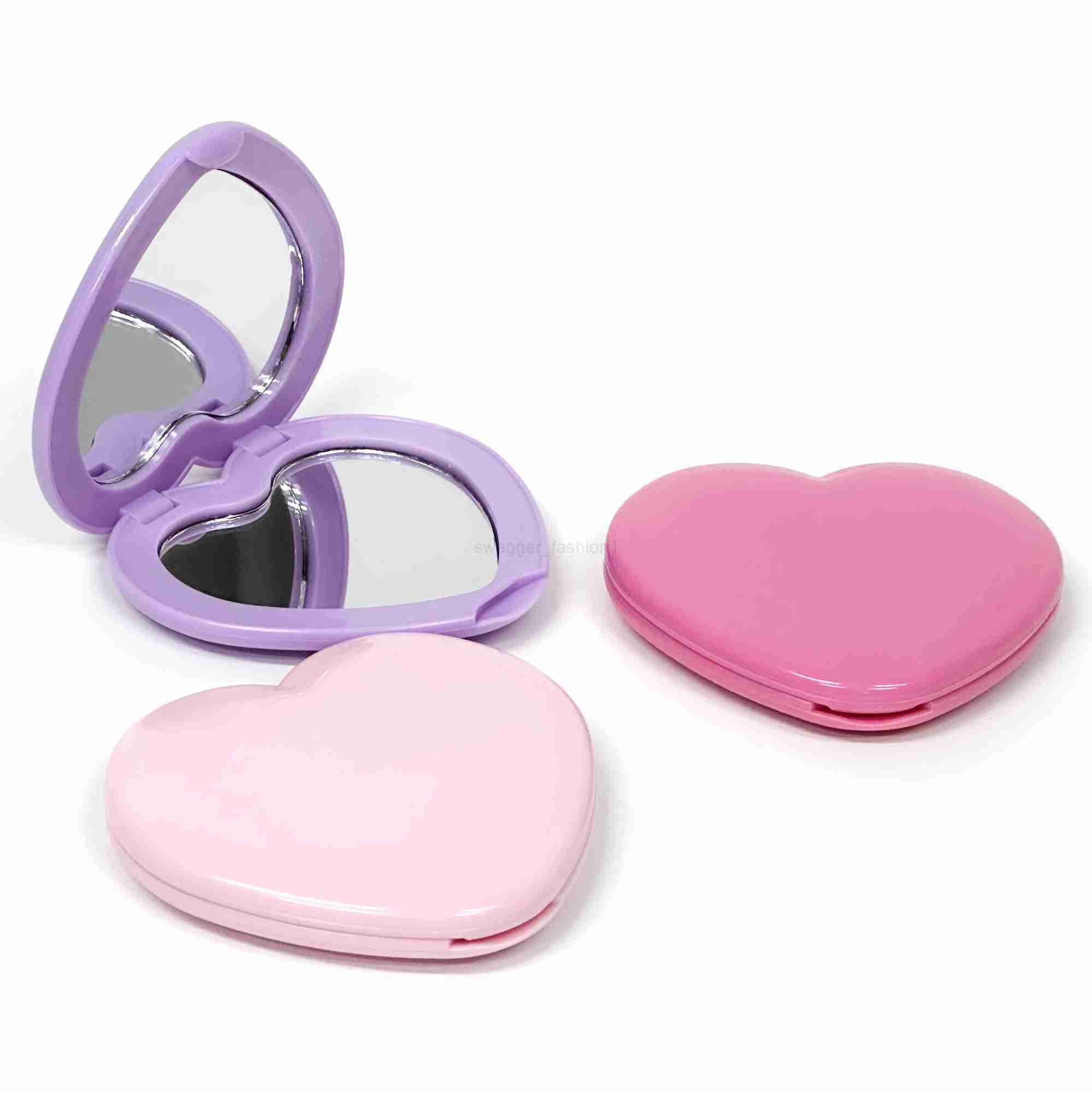 Heart Shape 1X/2X Hand Mirror High Quality Mini Makeup Mirror Popular Heart MirrorXJ240813