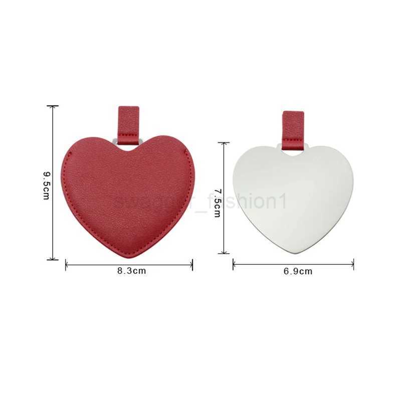 Makeup Mirror Make Up Pocket Heart Compact Makeup Stainless Steel MirrorsXJ240813