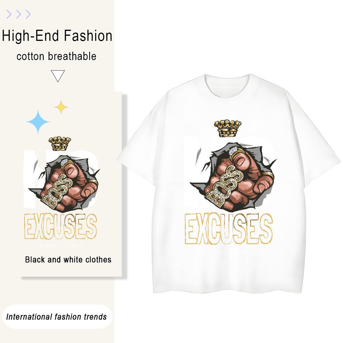 Designer Men Tees Street 230g Pure Cotton Black Oversized Breathable letter T-Shirts 2024 Summer Top Tees