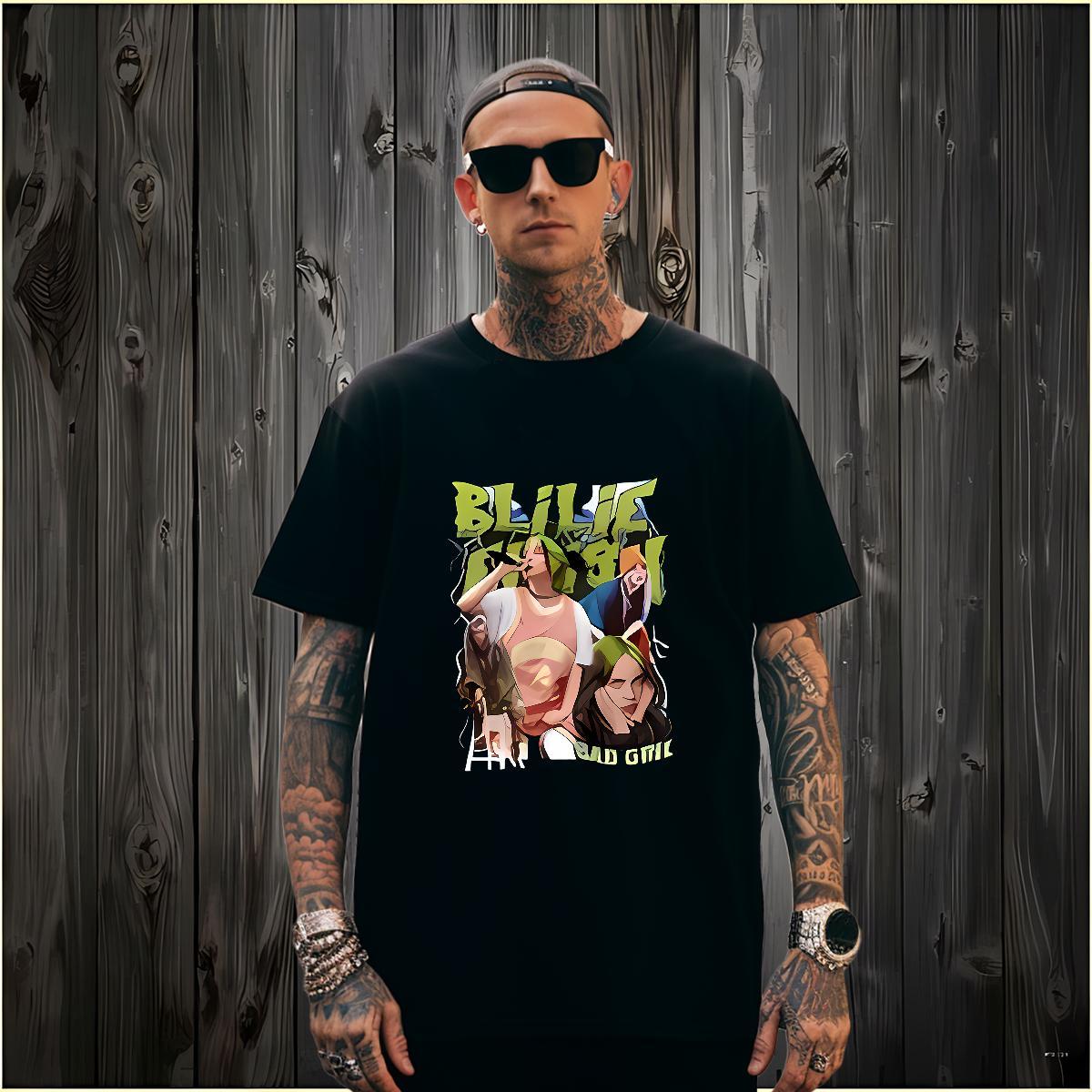 Popular character T shirt Outdoor Men Tops Tees 230g Pure Cotton Casual New Crew Neck Custom Printed Polos
