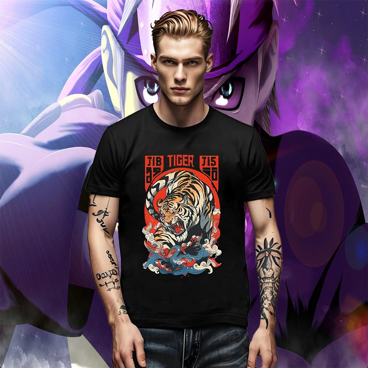 High Quality Men Tshirts Beach 230g 100% Cotton Custom Cartoon O-Neck Short Sleeve T Shirt For Man Customized Tops Tees