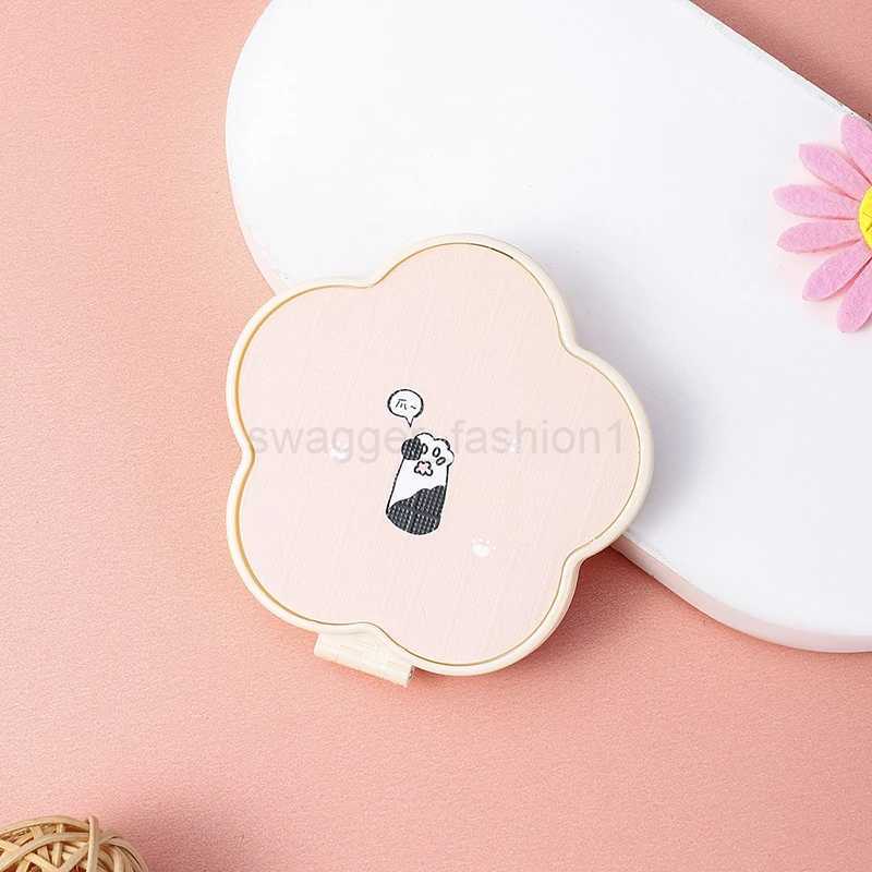 Foldable Makeup Mirror Mini Flowers Makeup Vanity Mirror Portable Hand Mirrors Double-Side Compact Mirror Pocket Cosmetic MirrorXJ240813