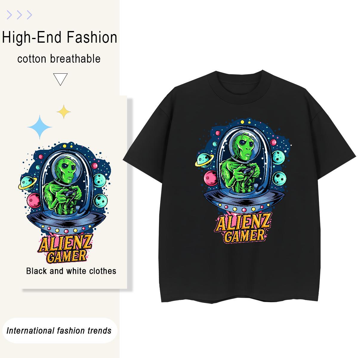 Classic Men Clothes T-Shirt Casual Beach 230g Pure Cotton Customized Breathable Crew Neck ET Mens T Shirts New Designer Polos