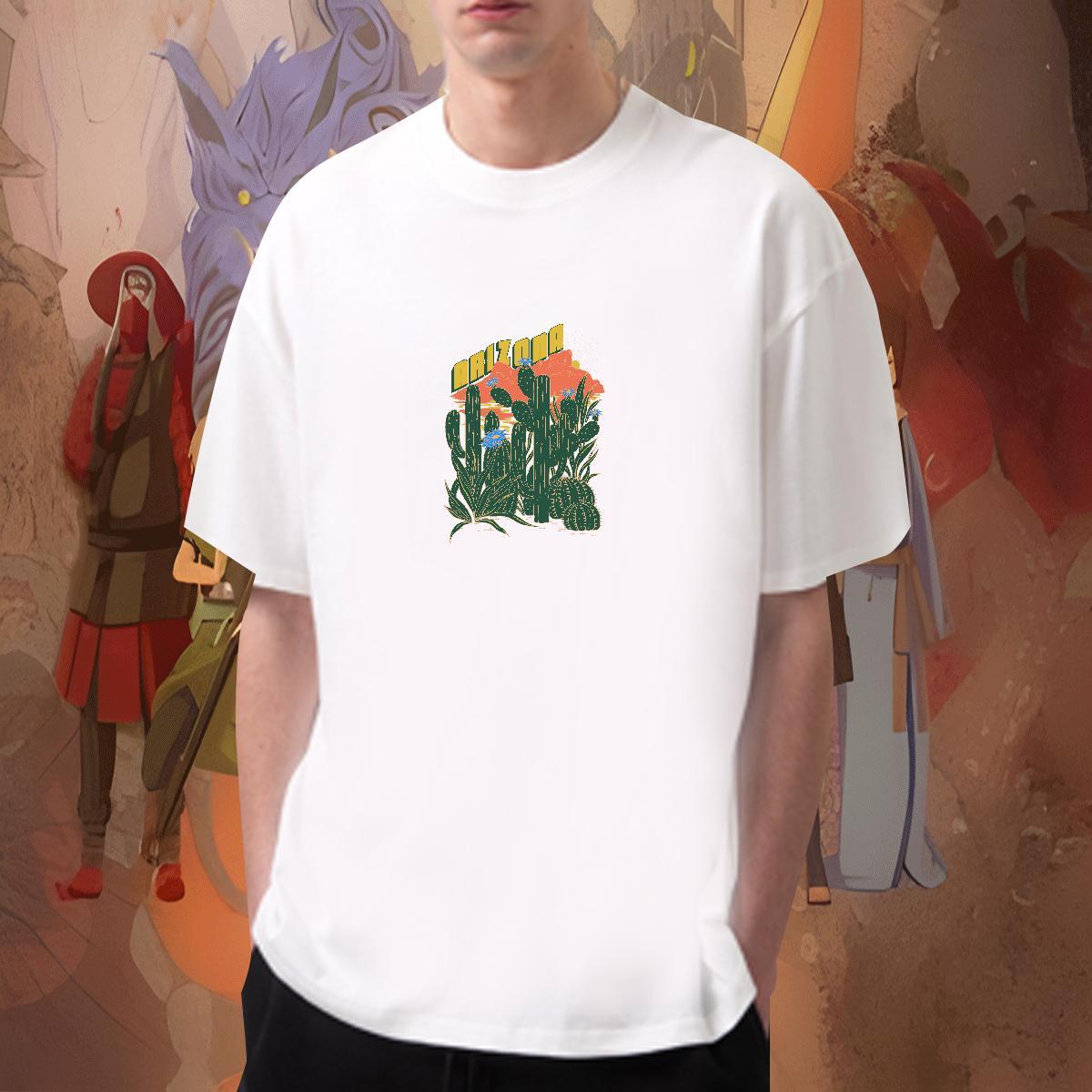 Free Shipping Men Clothes T-Shirt Casual Daily Wear 230g 100% Cotton Custom Anime Breathable beach Men T Shirts 2024 Designer Tops