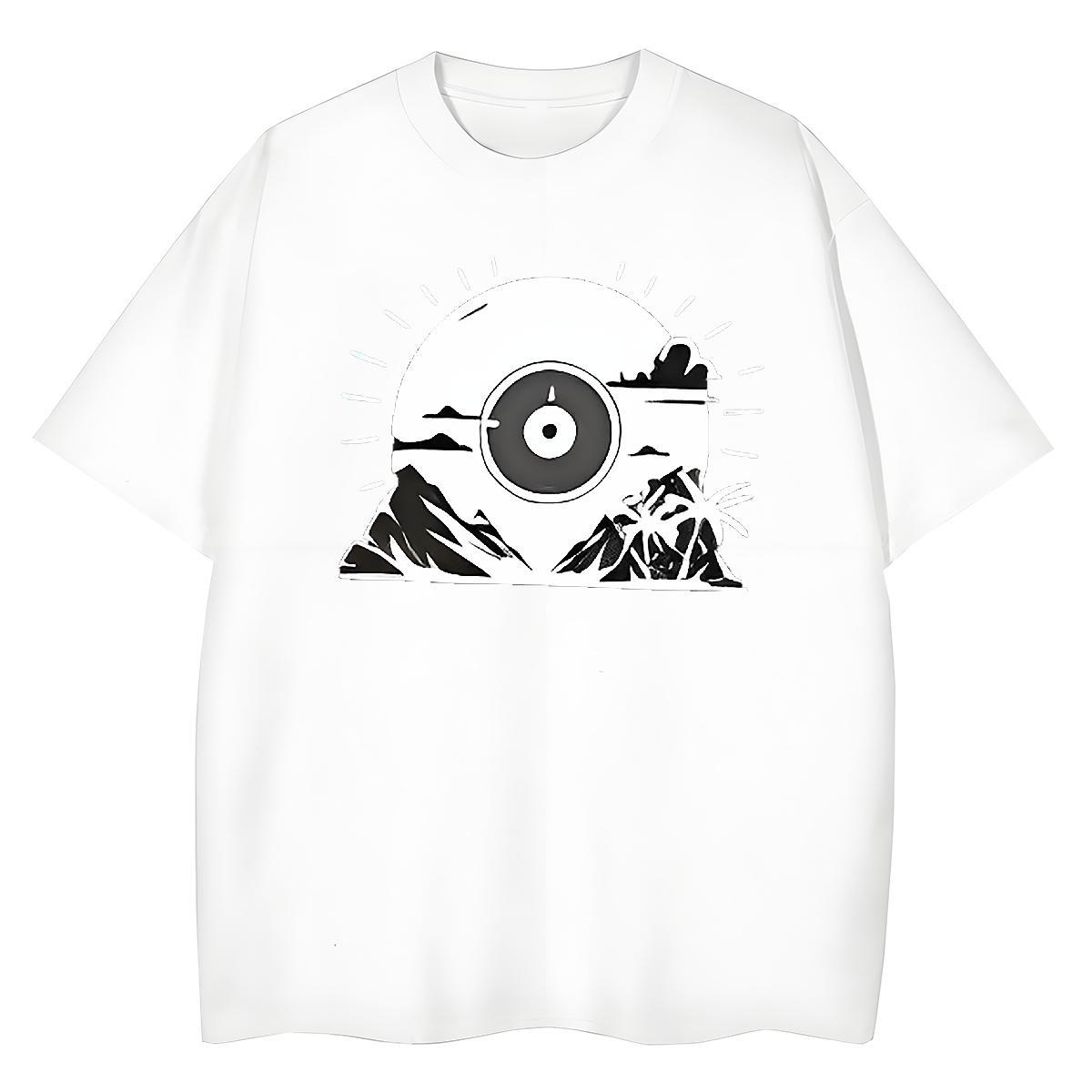 Designer Couples T Shirts Casual 230g Cotton DIY Logo Oversized Breathable Crew Neck mountains T-Shirts for Men Fashion Tops