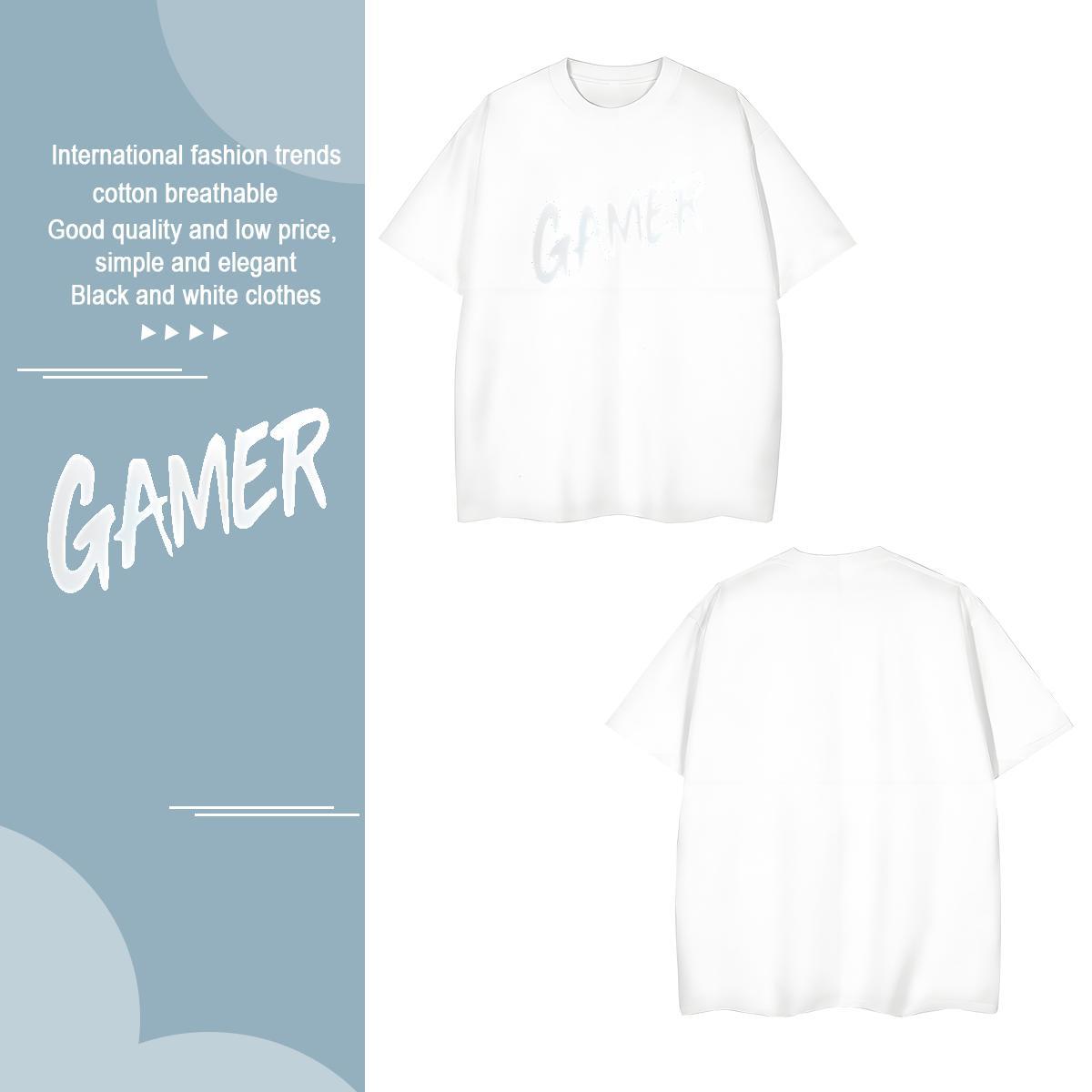 Unisex letter T Shirts Men Summer Casual Mens Tshirts 230g 100% Cotton Designer Fashion Pure Cotton Custom Print Oversized Wear