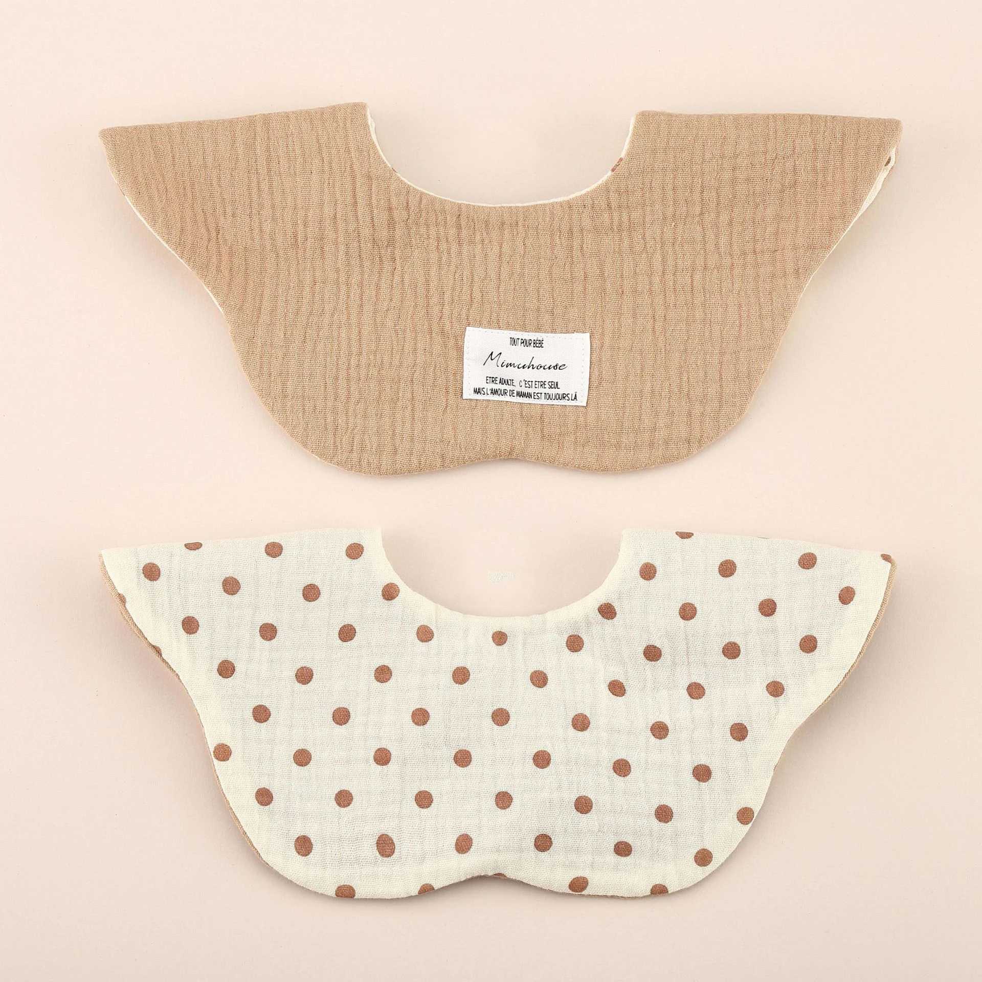 Bibs Burp Cloths Soft Double-sides Use Petal Baby Feeding Drool Bib New Cotton Infants Saliva Towel Burp Cloth For Newborn Toddler Kids BibsL4812