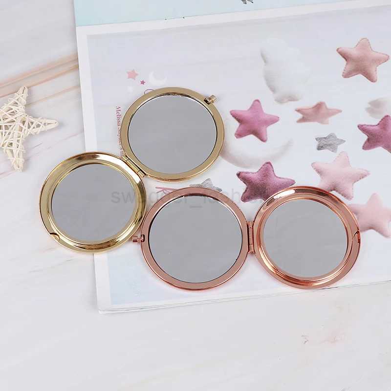 TSHOU697 Portable Double Side Mirro Fashion Women Ladies Make Up Mirror Cosmetic Folding Compact Pocket With Makeup Tool GiftXJ240813