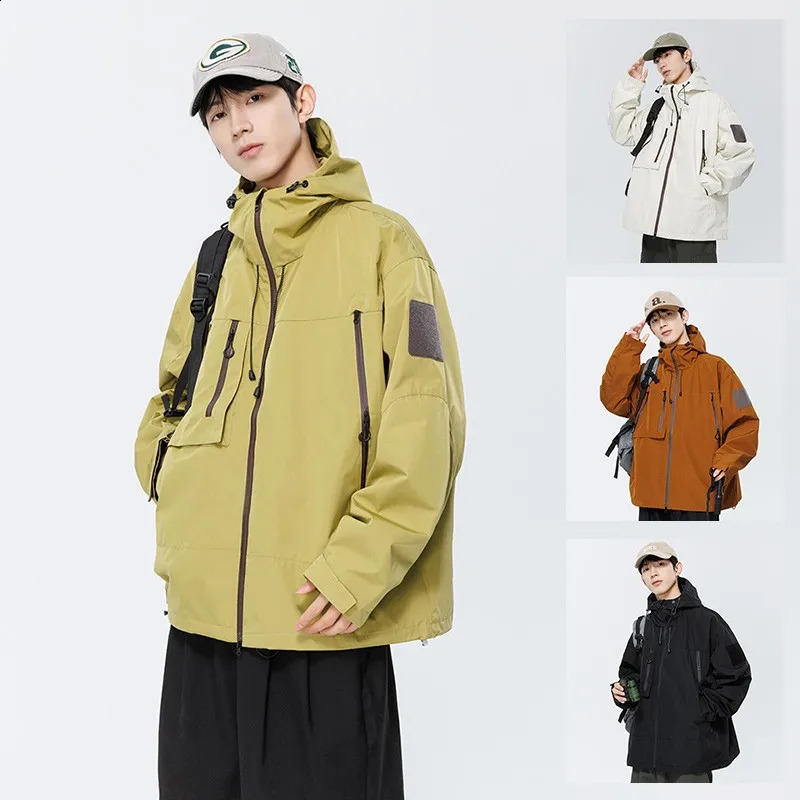 Mens Waterproof Jacket Climbing Hiking Camping Trekking Windbreaker Unisex Outdoor Windproof Rain Coat Antifouling 240812