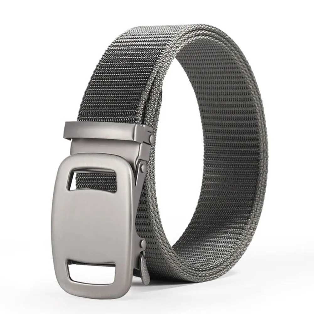 Mens luxury brand high-quality canvas strap mens automatic buckle strap business casual fashionable jeans strap W240807