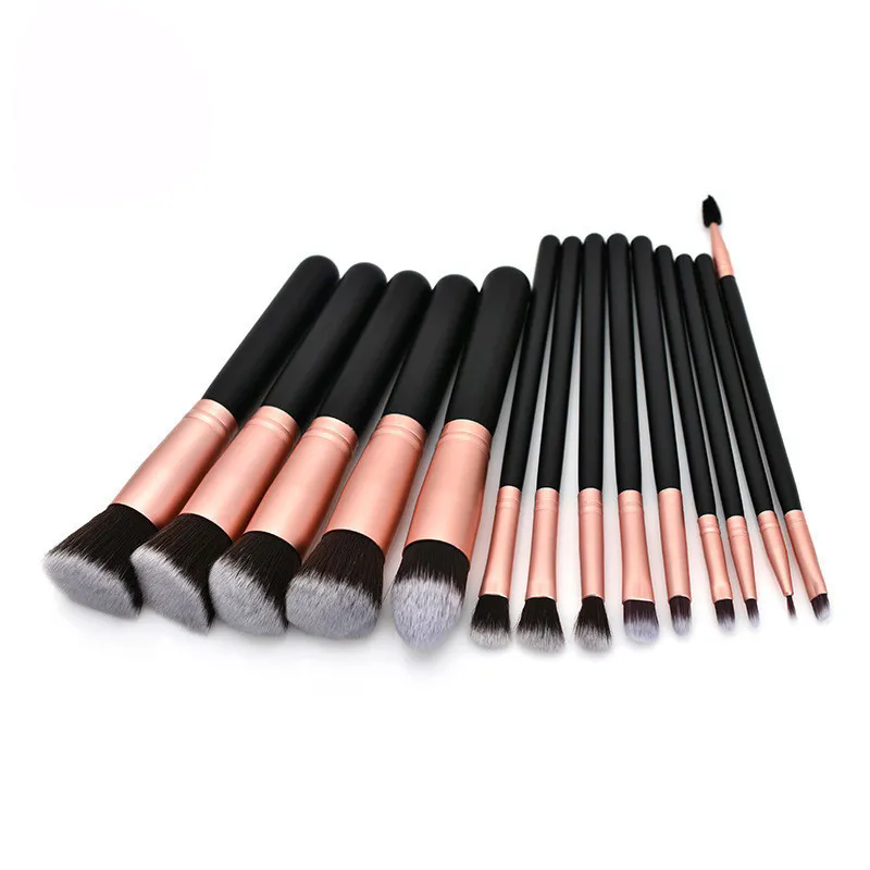14 Pcs Makeup Brush Set With Brush Cleaner Premium Synthetic Foundation Face Powder Blush Eyeshadow Cruelty-free Juego De 14 Brochas De Maquillaje Who