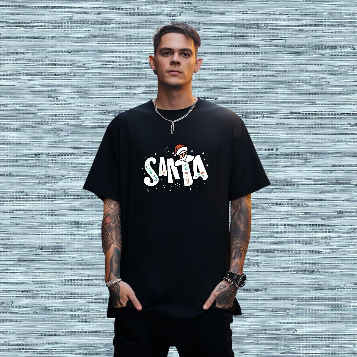 High Quality T-Shirts Christmas O Neck Short Sleeves Sport Graphic 230g Cotton Tshirts Designer Tops Tees