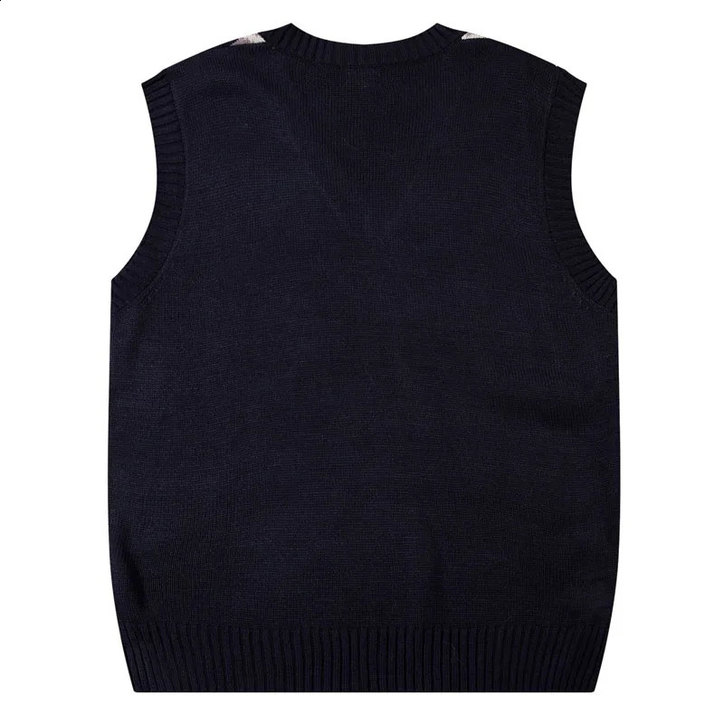 Vintage V-Neck Sweater Vest Men Autumn Winter Stripe Casual Loose Sleeveless Knit Sweaters Women Harajuku Preppy Style Pullover 240812