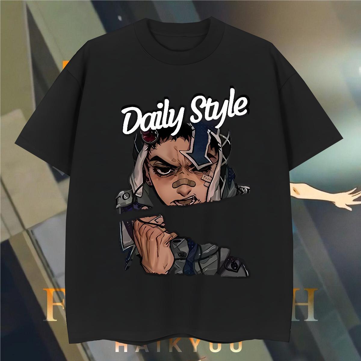 Mens T Shirts 230g Pure Cotton portrait Outdoor Crew Neck Breathable Skull Men Clothes T-Shirt Brand Free Shipping Tops