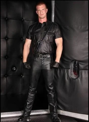 Men Stretchy Leather Pants Slim Clothing PU Skinny Wet Look Tights Long 240812
