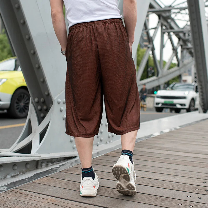 Plus Size Sportswear Shorts XL-7XL Men Casual Loose Baggy Boardshorts Streetwear Hiphop Harem Clothes 240812