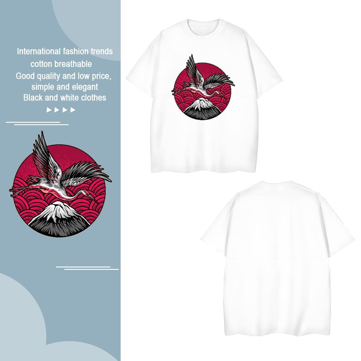 T Shirts Men 230g 100% Cotton eagle Anime Printing Street Pure Cotton Custom Print Oversized Couples T Shirts Fashion Design Cool Design Clothings