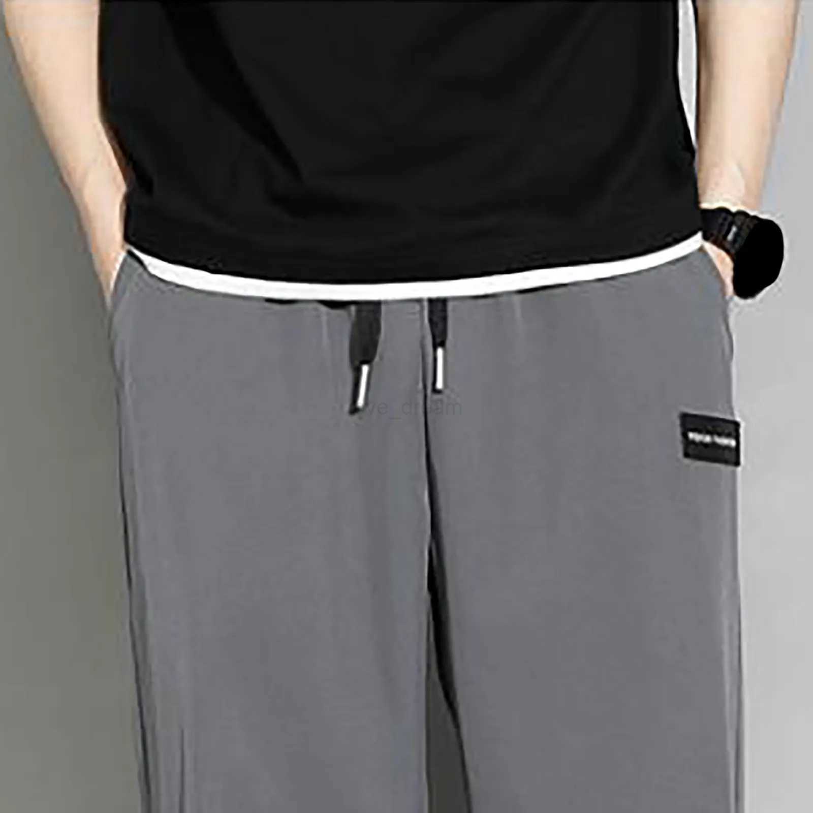 Sport Loose Man Casual Pants Straight Waist Drawstring Autumn Warm Fashion Hip Hop Streetwear Elastic Men Joggers Trousers 2024XJ240813