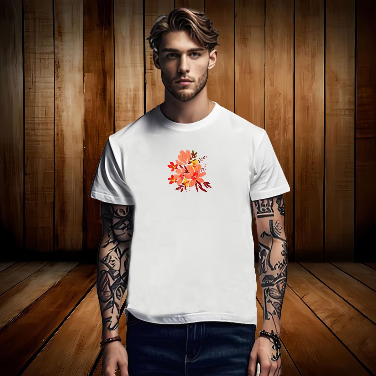 Mens T Shirts 230g Cotton icon Street Casual Breathable Crew Neck Cartoon Printing L-4XL Men Tees DIY Customized Designer Tee Shirt