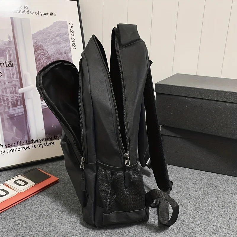 Backpack mens casual business computer fashion trend student backpack travel men can hold 205inch 240813