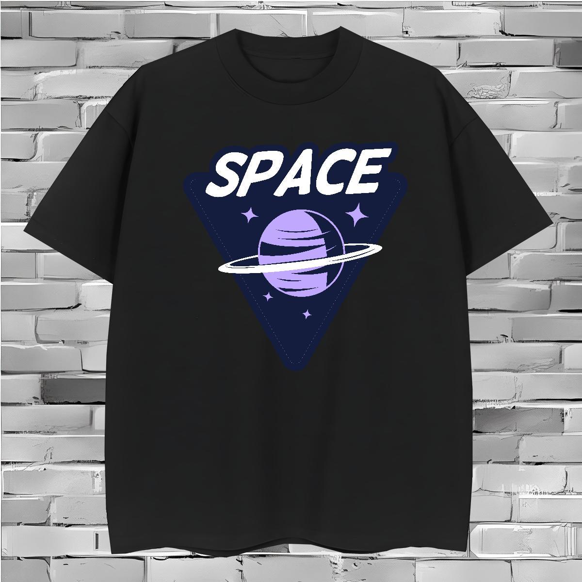 T Shirts Men 100% Cotton 230g planet Street Breathable Short Sleeve Custom Print Oversized Men Tops Tees Fashion Casual Popular Tshirts
