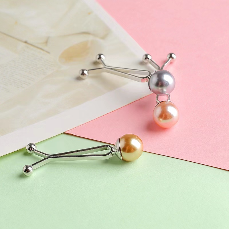 U-shaped pearl clip multifunctional brooch clip fixed decorative buckle