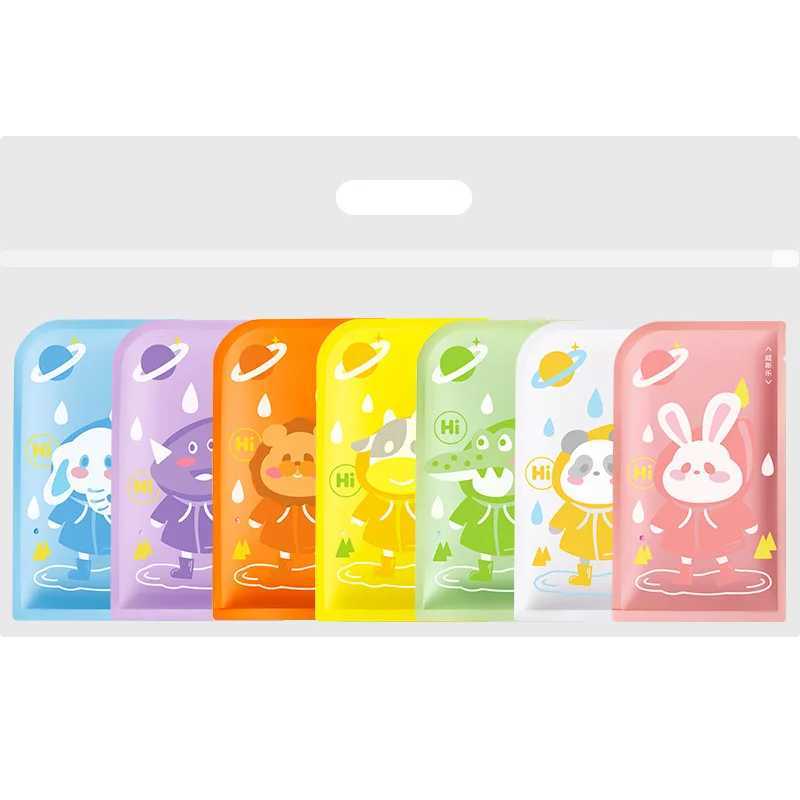 5PCS Childrens Portable Raincoat Travel Outdoor Rainwear Waterproof Boys Girls Disposable Camping Rain Cover Travel Supplies Y240810