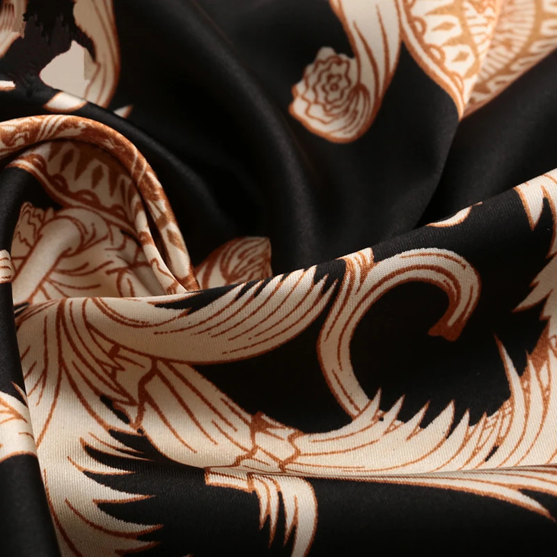 Long Sleeve Robe Satin Sleepwear Print Dragon Phoenix Kimono Bathrobe Gown Mens Casual Home Clothes Loose Pajamas L-XXL 240812