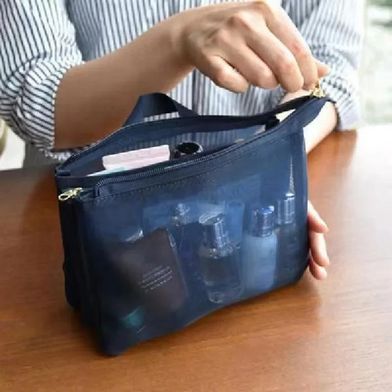 Large Capacity Cosmetic Bags Skin Care Product Lipstick Toiletry Makeup Organizer Case Mesh 3 Layer Travel Washing Storage 240812