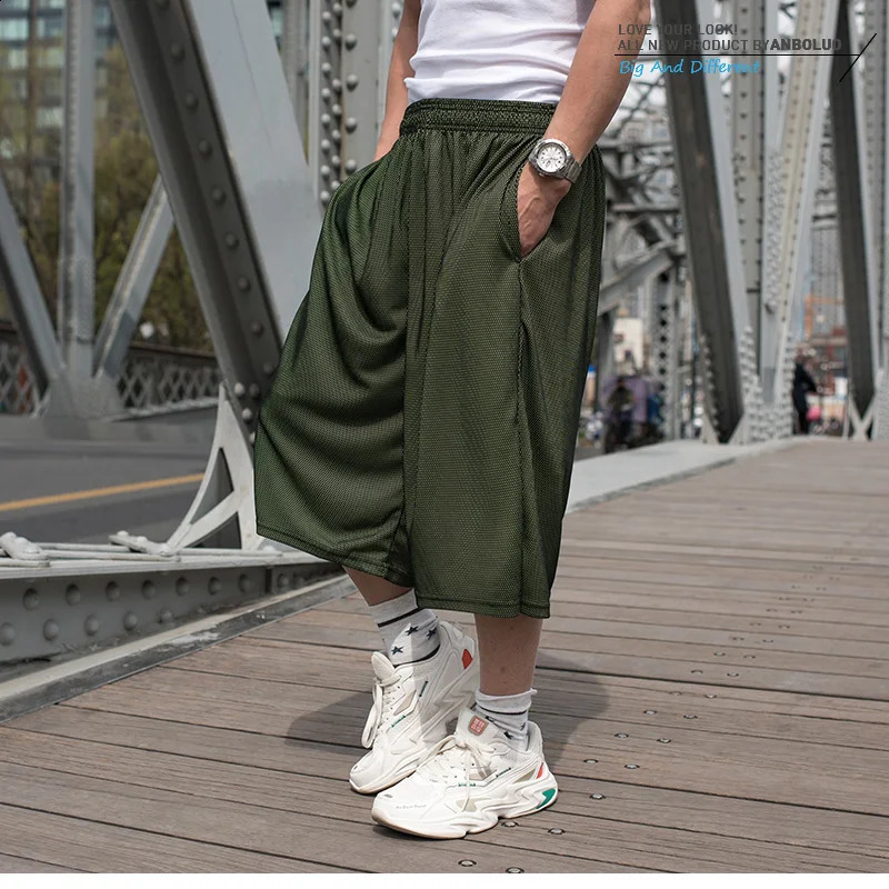 Plus Size Sportswear Shorts XL-7XL Men Casual Loose Baggy Boardshorts Streetwear Hiphop Harem Clothes 240812