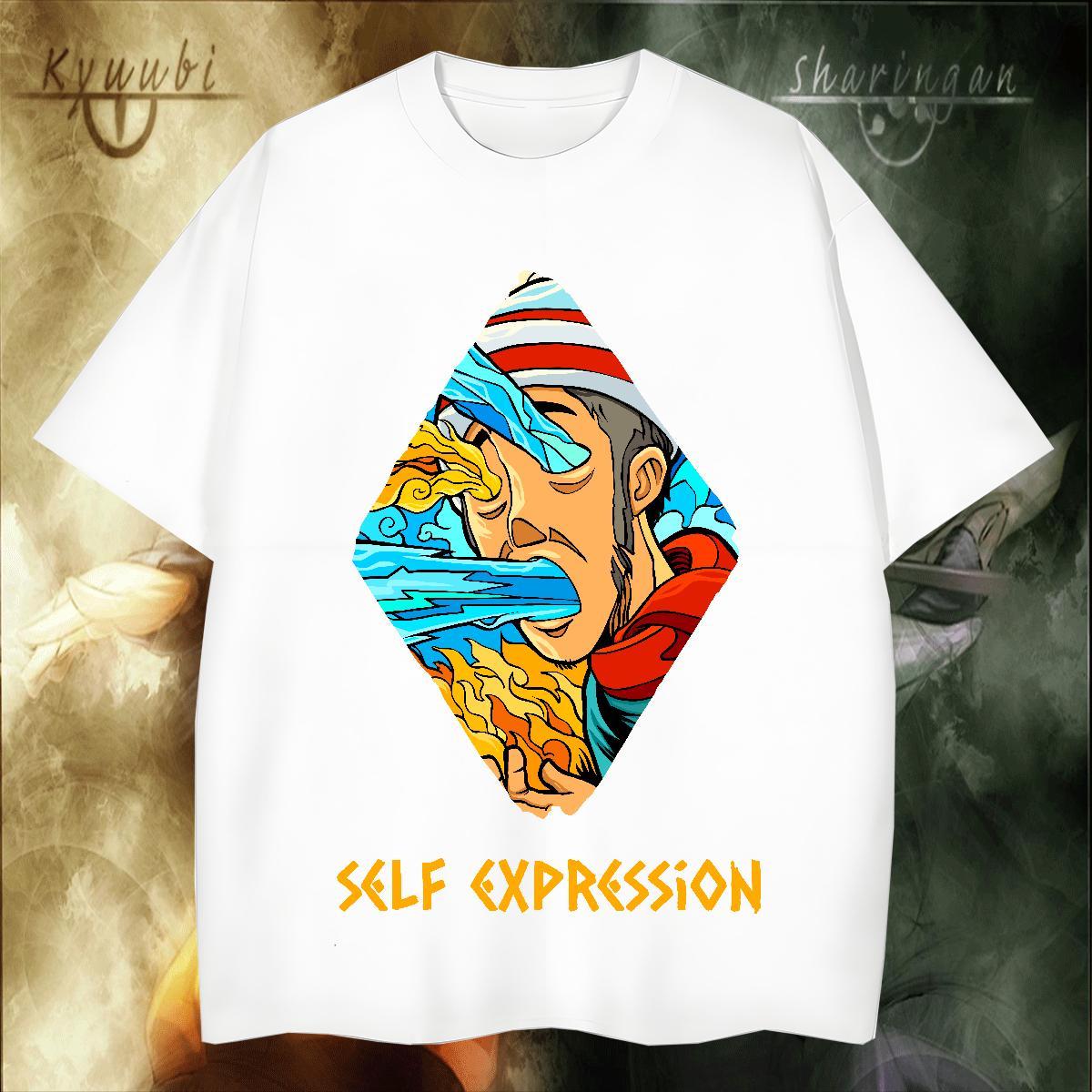 Cool portrait T Shirt For Man Outdoor Tshirts 100% Cotton 230g Classic Casual Breathable Crew Neck DIY Anime Clothes