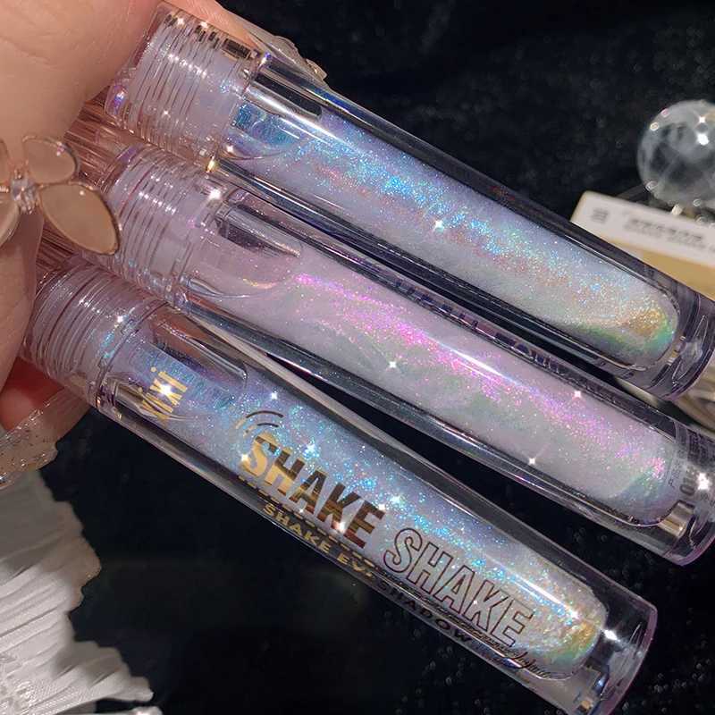 Shake high gloss liquid shiny liquid eye shadow fast drying lasting facial and body gloss liquid W240812