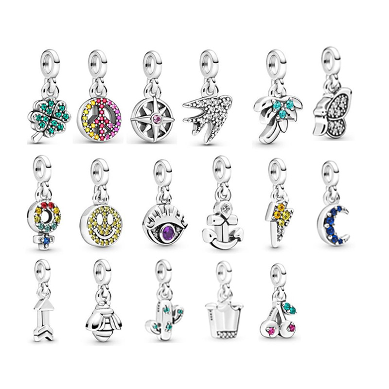 PAN 925 Sterling Silver ME Series Small Accessories Fashion Temperament Bracelet Bracelet Hanging Beads Women Is Day Gift