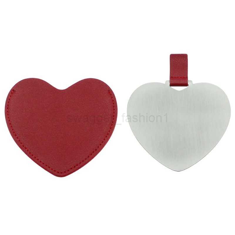 Makeup Mirror Make Up Pocket Heart Compact Makeup Stainless Steel MirrorsXJ240813