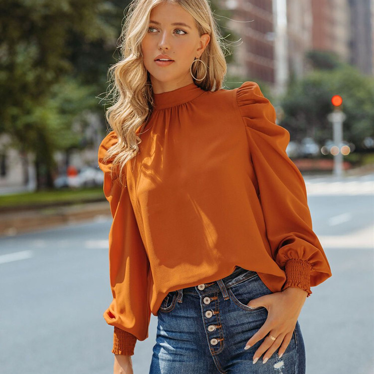 2024 fashion long sleeve women loose blouse ladies shirt tops