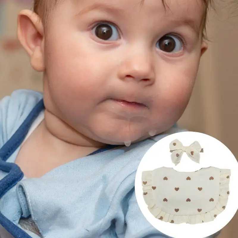 Bibs Burp Cloths Baby Bibs Headbands Bow Nylon Hairbands Double Side Saliva Towel Feeding Burp Cloth Scarf Boys Girls Headwear suppliesL4812
