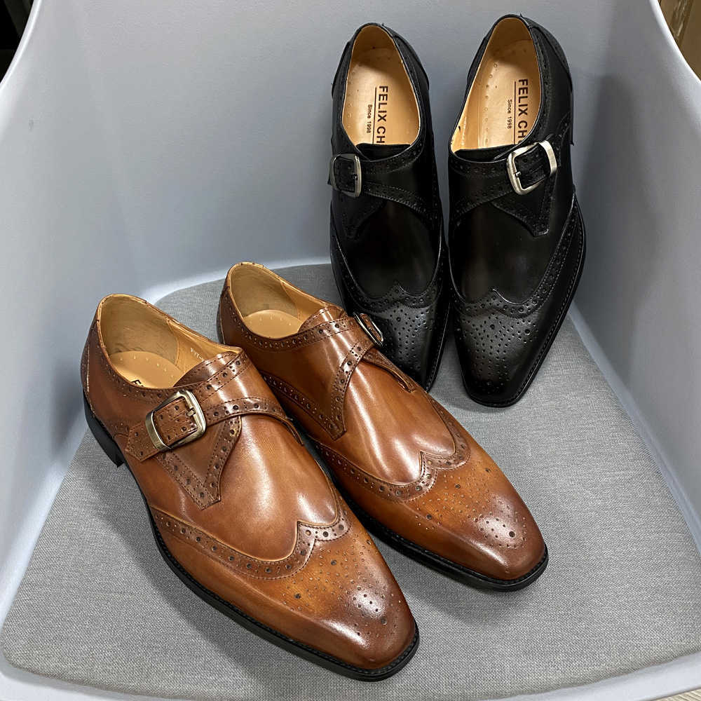 CMM Straight Summer Mens Business Leather Shoes Bullock Carved Cowhide Mens Shoes Overshoot Formal Dress Single Shoes