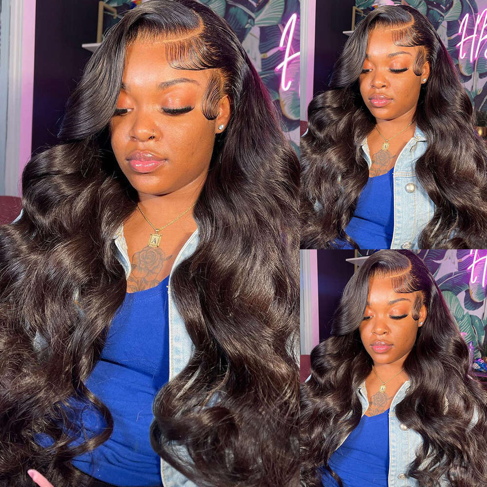 300% Body Wave 13X6 HD Front Human Hair Wigs 30Inch Brazilian Lace Frontal Wig For Black Women