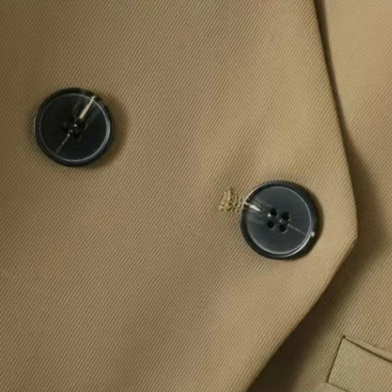 #5108 Spring Summer Short Suits Vest Women Buttons Black Khaki Vest Waistcoat Female Outerwear Blazer Vest Coat Korean Style 240813