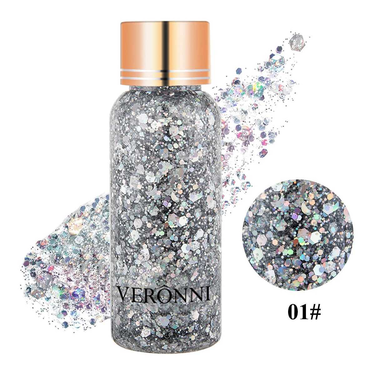 Multi functional glitter nail enhancement body face gel glitter art sequins festival stage glitter liquid eye shadow makeup decoration W240812