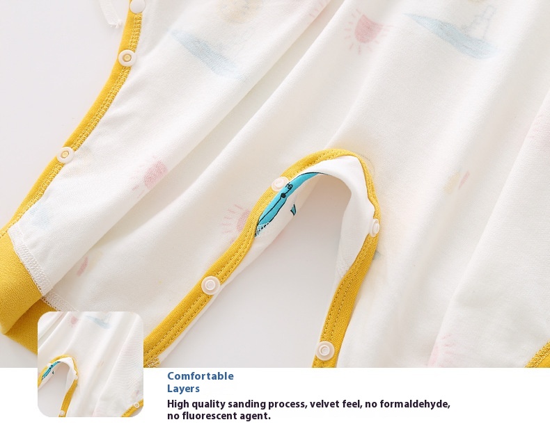 Newborn cotton onesie baby boneless clothing autumn and winter newborn monk clothing climbing clothing male and female baby spring and autumn clothes