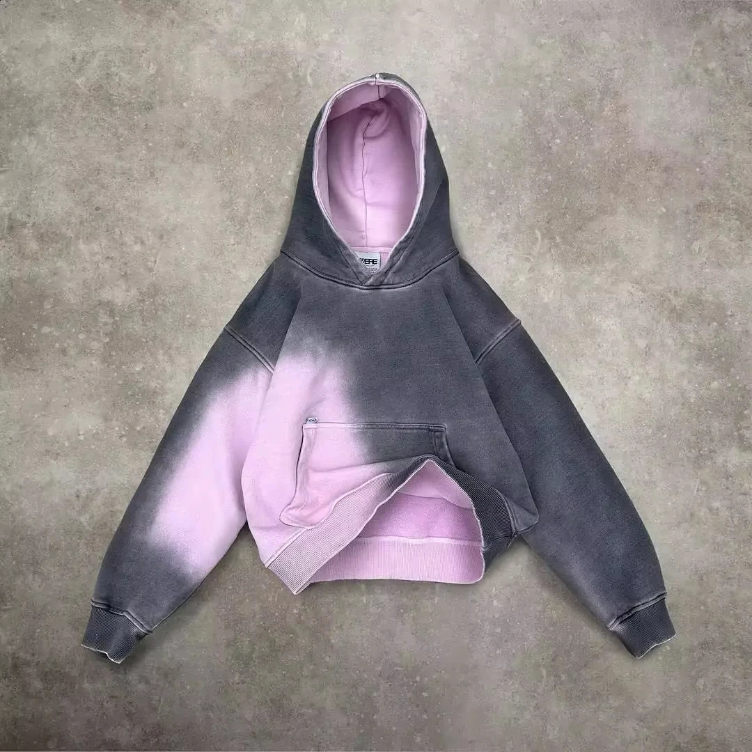 Street Y2K Fashion Trend Fleece Thick Hoodie Women Harajuku Hip Hop Vintage Joker Loose Sweatshirt Couple Casual Punk Hoodie 240812