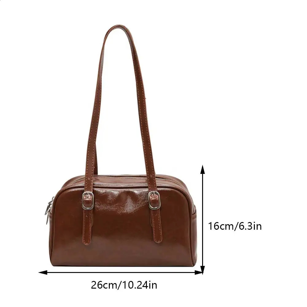 Womens Shoulder Bag Solid Color Boston with Adjustable Strap Casual Work Shopping Travel 240813