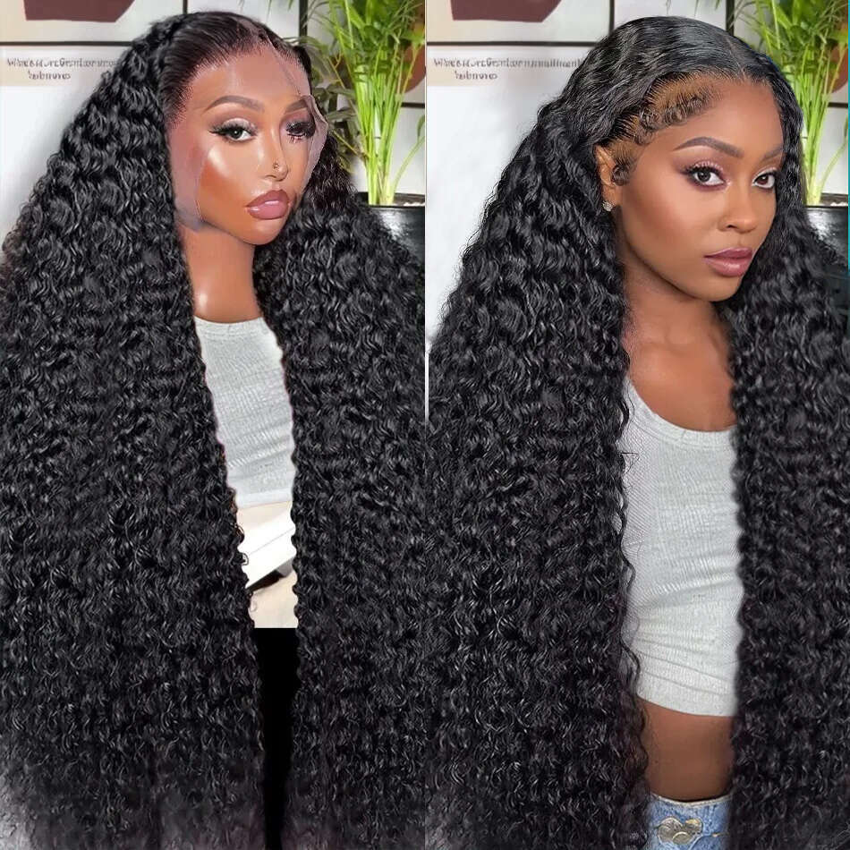 250 Density Water Deep Wave 30 40 Inch 13X4 Front Human 13X6 Lace Frontal Wig HD Transparent Brazilian Remy Hair Woman