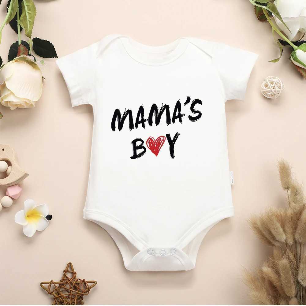 Minimum printing baby Onesie mom boy letter cotton short sleeved summer 0-24M size down jacket baby jumpsuit fashion W240812